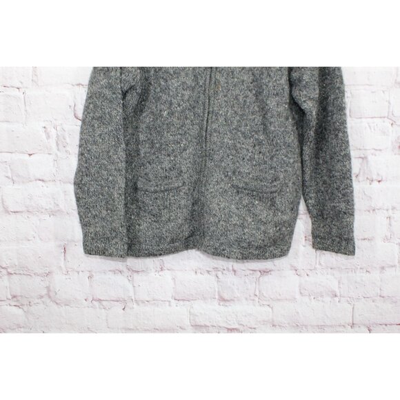 LL Bean Wool Blend Charcoal Gray Full Zipper Sweater Size M - Picture 3 of 10